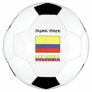 Colombia en Colombiaanse vlag met je naam Voetbal 