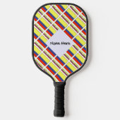 Colombia en Colombiaanse vlag met Jouw naam Pickleball Paddle (Achterkant)
