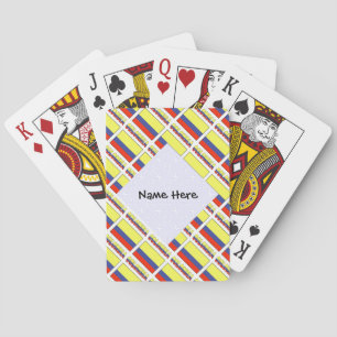 Colombia en Colombiaanse vlag met Jouw naam Pokerkaarten