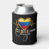 Colombia en mi Corazon Colombiaanse Pride Blikjeskoeler (Blikje Voorkant)