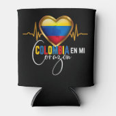 Colombia en mi Corazon Colombiaanse Pride Blikjeskoeler (Voorkant)