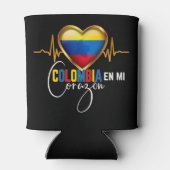 Colombia en mi Corazon Colombiaanse Pride Blikjeskoeler (Achterkant)