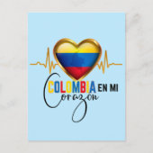 Colombia en mi Corazon Colombiaanse Pride Briefkaart (Voorkant)