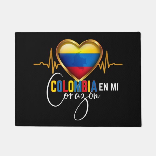Colombia en mi Corazon Colombiaanse Pride Deurmat (Voorkant)