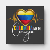 Colombia en mi Corazon Colombiaanse Pride Fotoplaat (Voorkant)