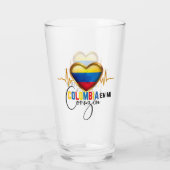 Colombia en mi Corazon Colombiaanse Pride Glas (Achterkant)