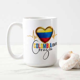 Colombia en mi Corazon Colombiaanse Pride Koffiemok