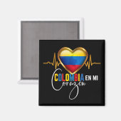 Colombia en mi Corazon Colombiaanse Pride Magneet (Voorkant / Achterkant)