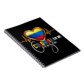Colombia en mi Corazon Colombiaanse Pride Notitieboek (Rechterzijde)