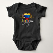 Colombia en mi Corazon Colombian Pride Matching Romper (Voorkant)