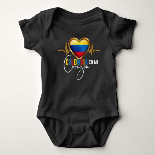 Colombia en mi Corazon Colombian Pride Matching Romper (Voorkant)