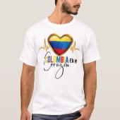 Colombia en mi Corazon Colombian Pride Matching T- T-shirt (Voorkant)