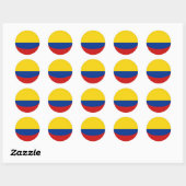 Colombia Fisheye Vlag Sticker (Vel)