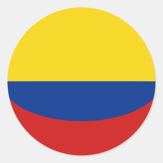 Colombia Fisheye Vlag Sticker (Voorkant)