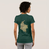 Colombia Flag and Map Dk T-Shirt (Achterkant volledig)