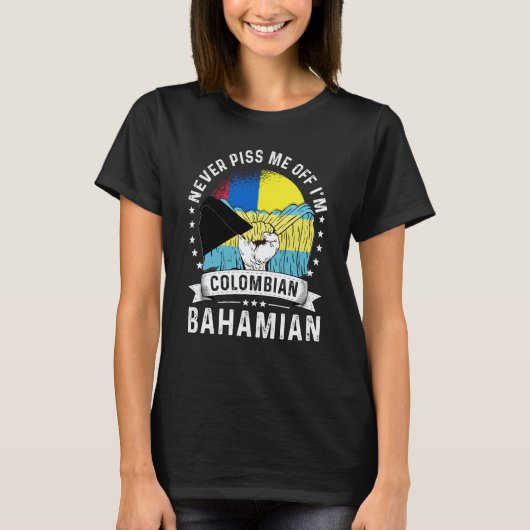 Colombia Flag Bahamas Grown Humor Citizen Pride T-shirt (Voorkant)