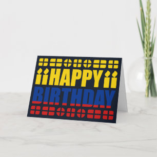 Colombia Flag Birthday Card Kaart