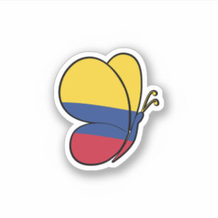 Colombia-Flag-Butterfly-Decal-Sticker Sticker