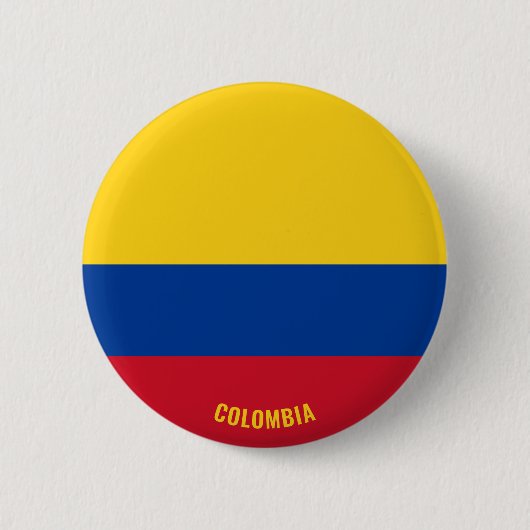 Colombia Flag Charming Patriotic Ronde Button 5,7 Cm (Voorkant)