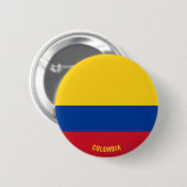 Colombia Flag Charming Patriotic Ronde Button 5,7 Cm (Voorkant /achterkant)