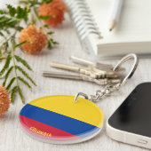 Colombia Flag Charming Patriotic Sleutelhanger (Voorkant Rechts)