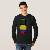 Colombia Flag Christmas Light Colombian Pride T-shirt (Voorkant volledig)
