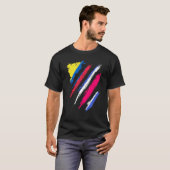Colombia Flag Costa Rica Groot Patriot Land Str. T-shirt (Voorkant volledig)