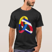 Colombia Flag Costa Rica Groot Ring Marriage Weddi T-shirt (Voorkant)