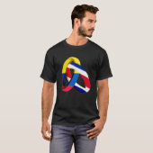 Colombia Flag Costa Rica Groot Ring Marriage Weddi T-shirt (Voorkant volledig)
