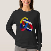 Colombia Flag Costa Rica Grown Ring Marriage Weddi T-shirt (Voorkant)