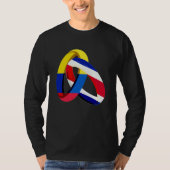 Colombia Flag Costa Rica Grown Ring Marriage Weddi T-shirt (Voorkant)
