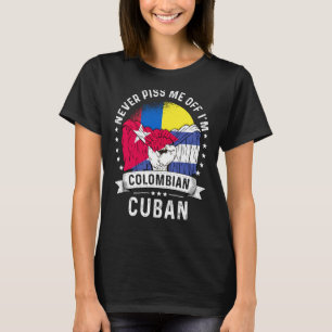 Colombia Flag Cuba Groene Humor Burgerpride T-shirt