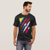 Colombia Flag Dominicaanse Groot Patriot Land Stri T-shirt (Voorkant volledig)