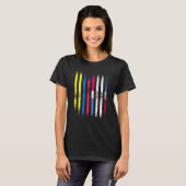 Colombia Flag Dominican Grown Country Flags Stripe T-shirt (Voorkant volledig)