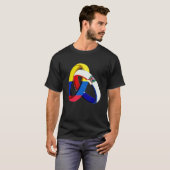 Colombia Flag Dominican Grown Ring Marriage Weddin T-shirt (Voorkant volledig)