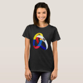 Colombia Flag Dominican Grown Ring Marriage Weddin T-shirt (Voorkant volledig)