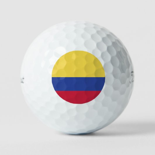 Colombia Flag Emblem Golfballen (Voorkant)