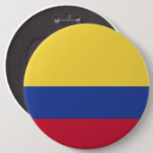 Colombia Flag Emblem Ronde Button 6,0 Cm (Voorkant /achterkant)