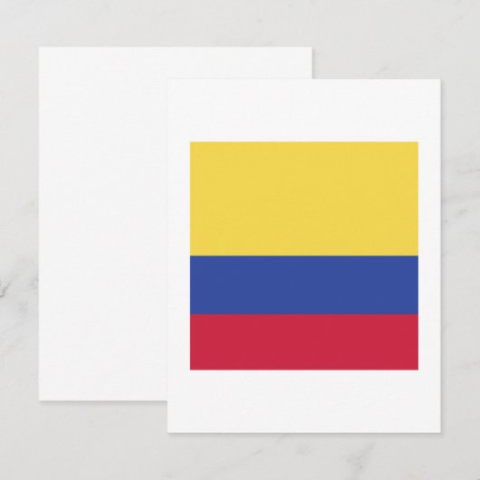 Colombia Flag Emblem Save The Date (Voorkant / Achterkant)