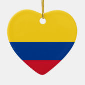Colombia Flag Heart Keramisch Ornament (Voorkant)