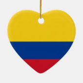 Colombia Flag Heart Keramisch Ornament (Achterkant)