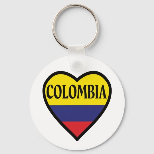 Colombia Flag Heart Keychain (Voorkant)