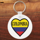 Colombia Flag Heart Keychain (Voorkant)