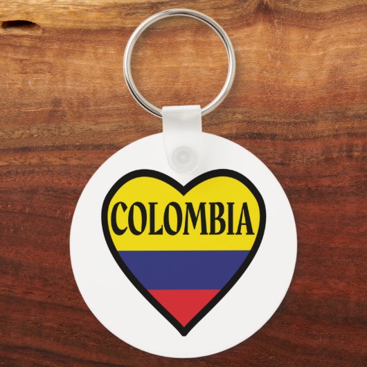 Colombia Flag Heart Keychain (Voorkant)