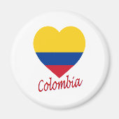 Colombia Flag Heart Magneet (Voorkant)