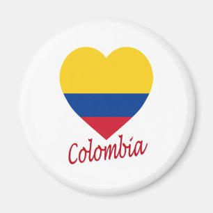 Colombia Flag Heart Magneet