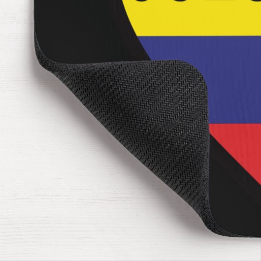 Colombia Flag Heart Mousepad Muismat (Hoek)