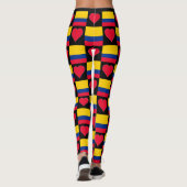 Colombia Flag Heart Patriotic Colombian Leggings (Achterkant)