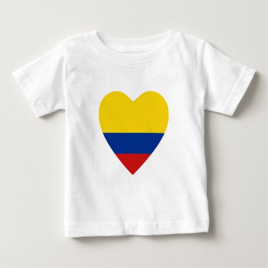 Colombia Flag Heart T-Shirt (Voorkant)