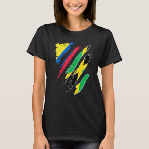 Colombia Flag Jamaica Groot Patriot Country Stripe T-shirt